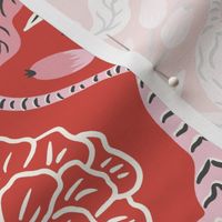 Year of the tiger/red and pink/large
