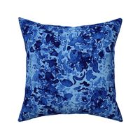 watercolor garden floral garden cobalt blue azure sapphire denimultramarine