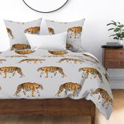 Large - Tiger Parade - Grey