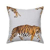 Large - Tiger Parade - Grey