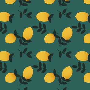 Lemons and leaves - Medium scale