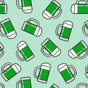 frosty beer mug - green/mint - beer stein - LAD22
