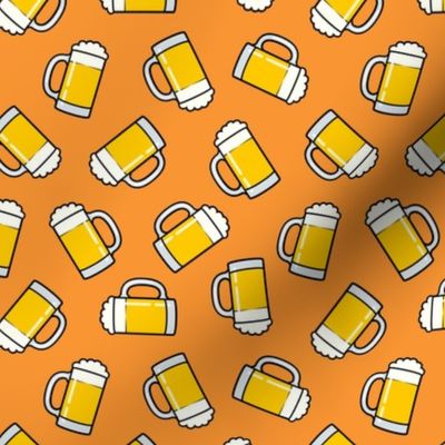 frosty beer mug - orange - beer stein - LAD22