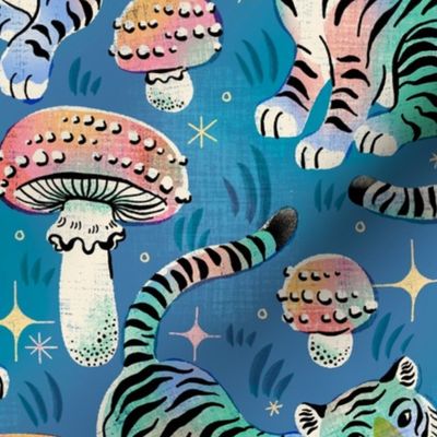 Tigers and Toadstools - Blue