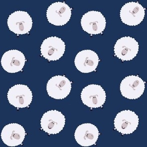 Sheeps and ewes blue navy small