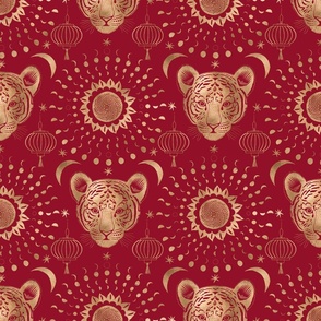 Golden Tiger - Red (large) - Lunar New Year