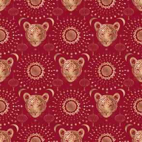 Golden Tiger - Red (medium) - Lunar New Year