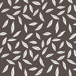 Simple Leaves - medium scale - neutral background