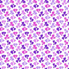 PINK AND PURPLE CLUSTER HEARTS 00 SMALL