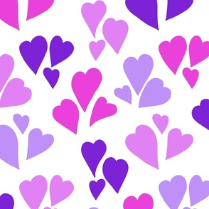 PINK AND PURPLE CLUSTER HEARTS 00 LARGE