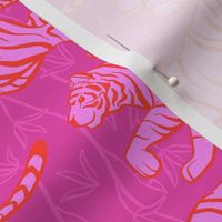 Hot Pink Tiger Prowl on Dark Pink - Large