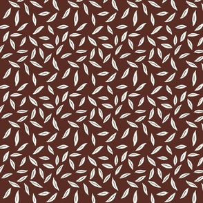 Simple Leaves - small scale - red background