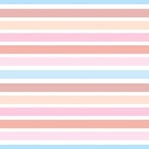 spring love stripe orange pink blue