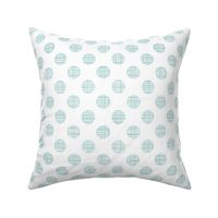 Large polkadot textured cyan on white 