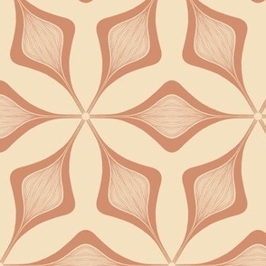 Medallion tile - Cream and Peach