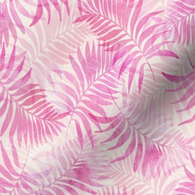 Tropical palm leaf, PINK leaves