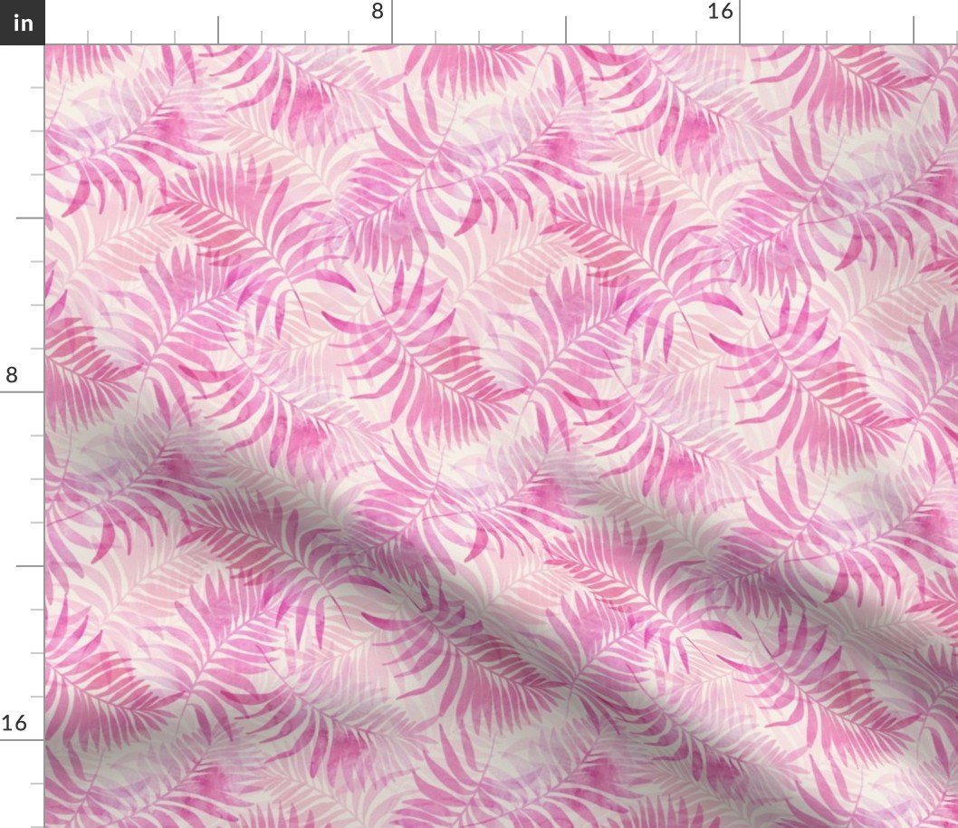 Tropical palm leaf, PINK leaves