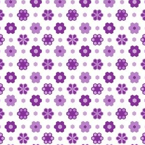 Hexagon Flower -purples_white 2_inch__4