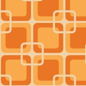 Retro, 70s, squares, orange 