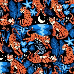 Year of the Water Tiger - Midnight Blue Jungle - Medium Scale 