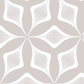 Medallion tile- white on grey