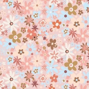 May flowers on pink retro