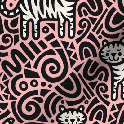 Jazzy Tigers | Medium Scale | Pink