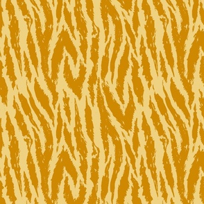 Tigris Nouveau Stripes- Tiger Print- Yellow Mustard- Regular Scale