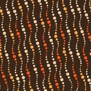 70s, Retro beaded curtain, wiggle dots 