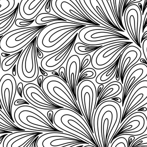 Doodle Waves in Black + White