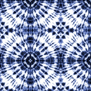 Tie dye mandala indigo blue navy colorful pattern