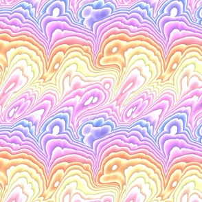Vibrant Trippy Marbled Pattern - small scale