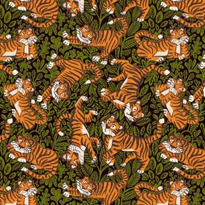 tigerly all over - jungle green