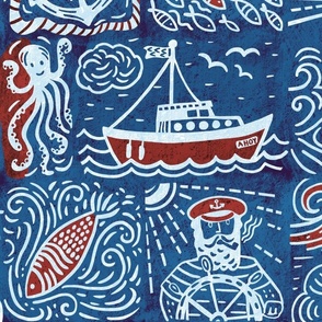 Captain Scallywag Ocean Adventures Nautical Wallpaper