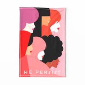 Girl Power - Coral and pink 'We Persist'