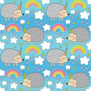 medium hedgehog unicorns and rainbows
