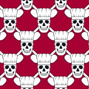 Chef Skull Design in Red