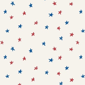 small // 4th July Red and Blue Stars