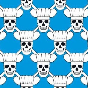 Chef Skull Design in Blue