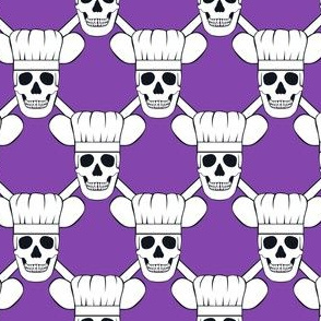 Chef Skull Design in Purple