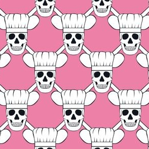 Chef Skull Design in Pink