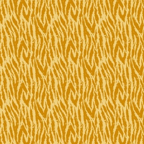 Tigris Nouveau Stripes- Tiger Print- Yellow Mustard- Small Scale