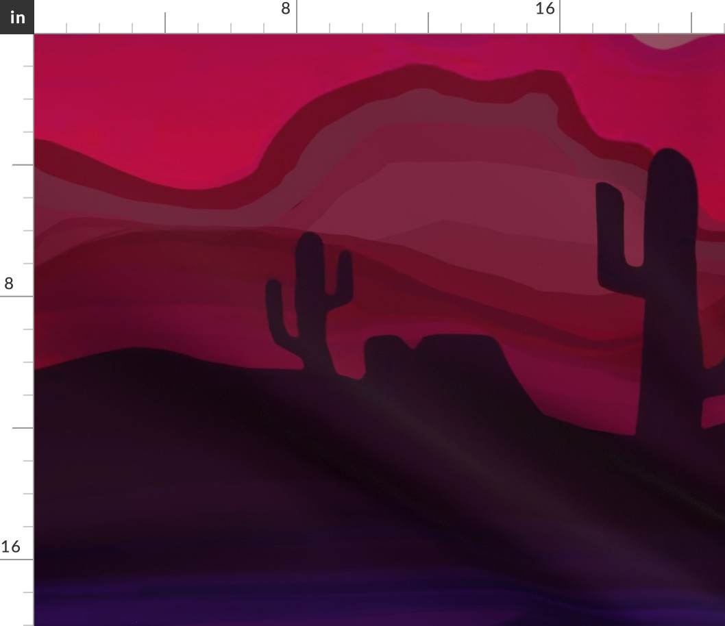 Southwest Arizona Sunset - Design 12644802 - Red Yellow Blue - Large Scale