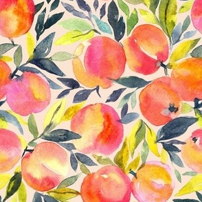 Peach on cream background (big)