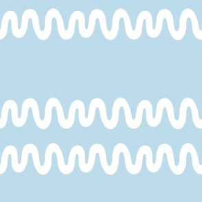 Wavy Lines | Large Scale | Light Blue