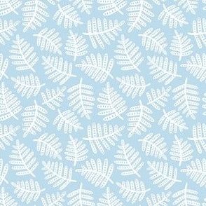Leafy Leaves | Small Scale | Light Blue