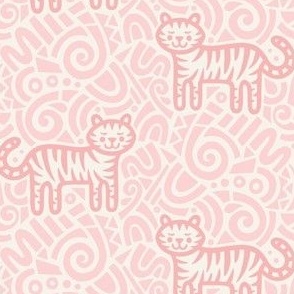 Jazzy Tigers | Small Scale | All Pink