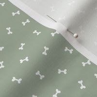 Little bones sweet puppy bone design for dog lovers neutral white on sage green