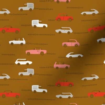 vintage cars - classic car - warm colours on brown