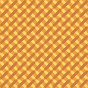 Retro mustard yellow cross woven check gold Wallpaper